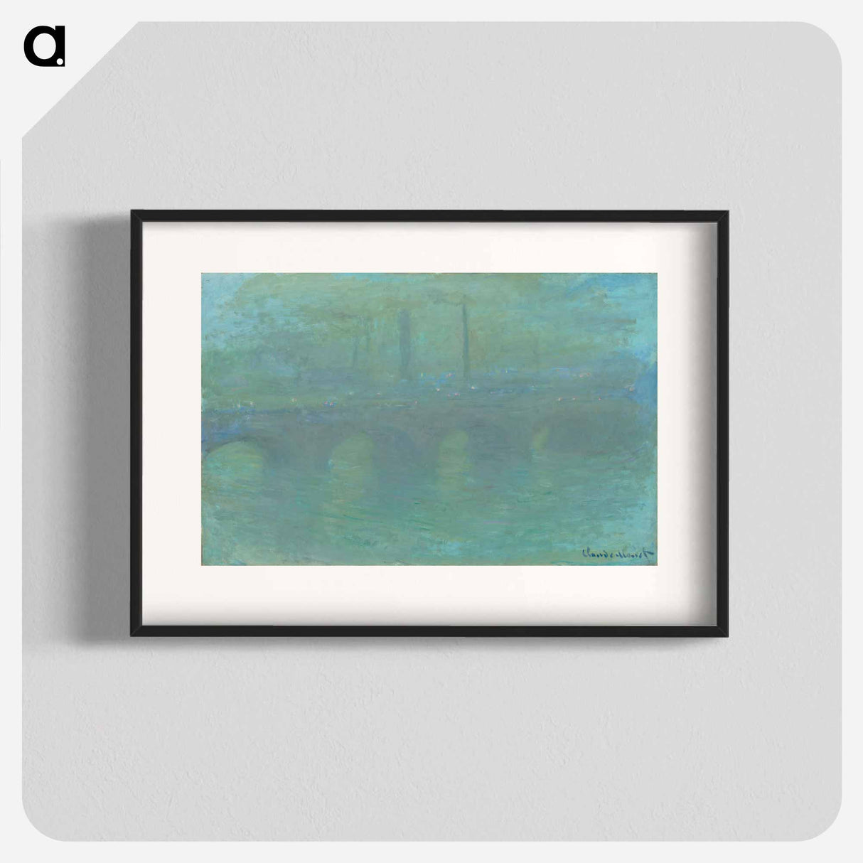 Claude Monet's Waterloo Bridge, London, at Dusk - クロード モネ Poster.