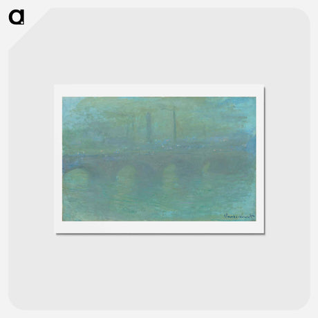 アートポストカード-Claude Monet's Waterloo Bridge, London, at Dusk - クロード モネ Postcard.