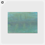 アートポストカード-Claude Monet's Waterloo Bridge, London, at Dusk - クロード モネ Postcard.