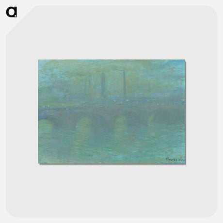 アートポストカード-Claude Monet's Waterloo Bridge, London, at Dusk - クロード モネ Postcard.