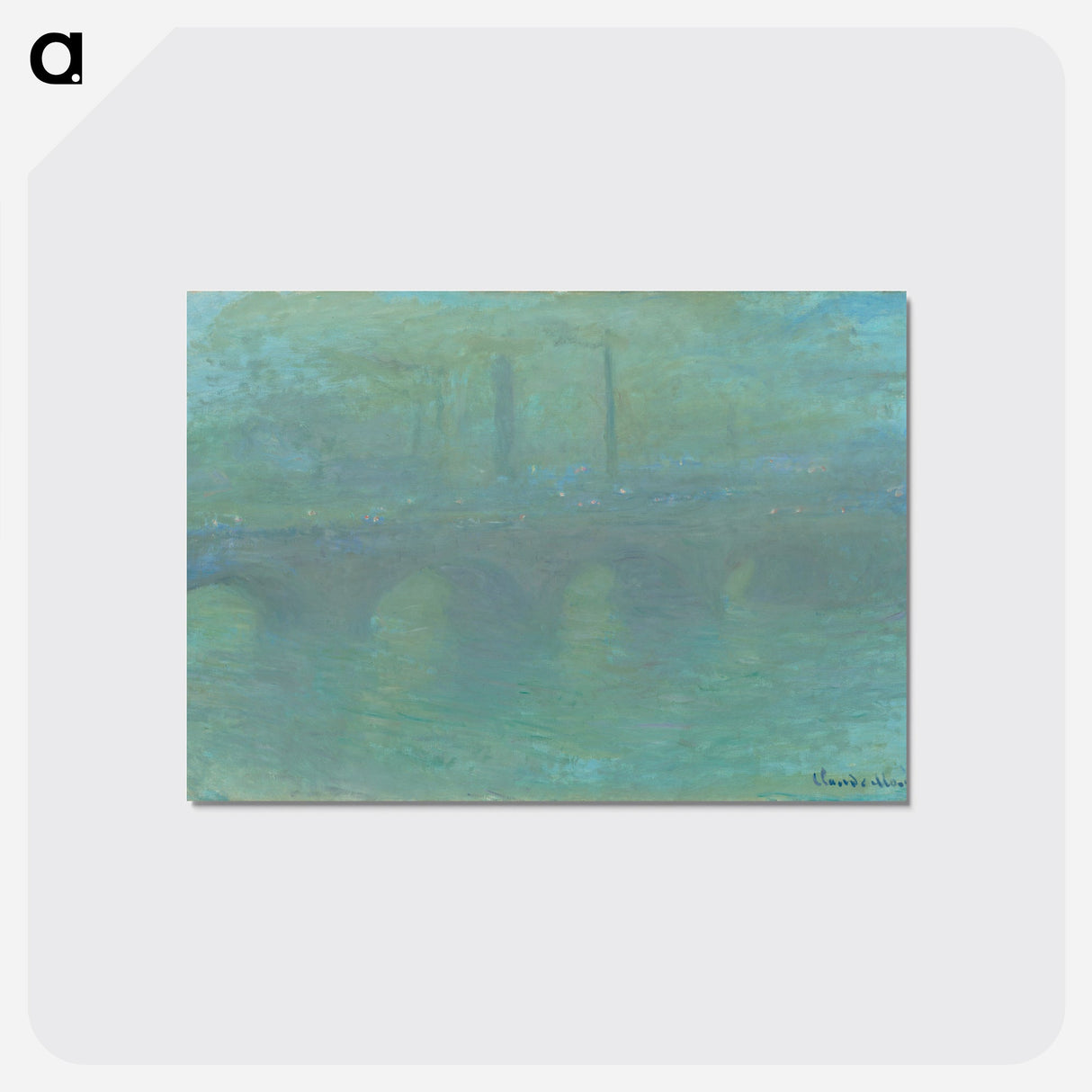 Claude Monet's Waterloo Bridge, London, at Dusk - クロード モネ Postcard.