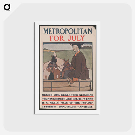 アートポストカード-Metropolitan for July - エドワード ペンフィールド Postcard.