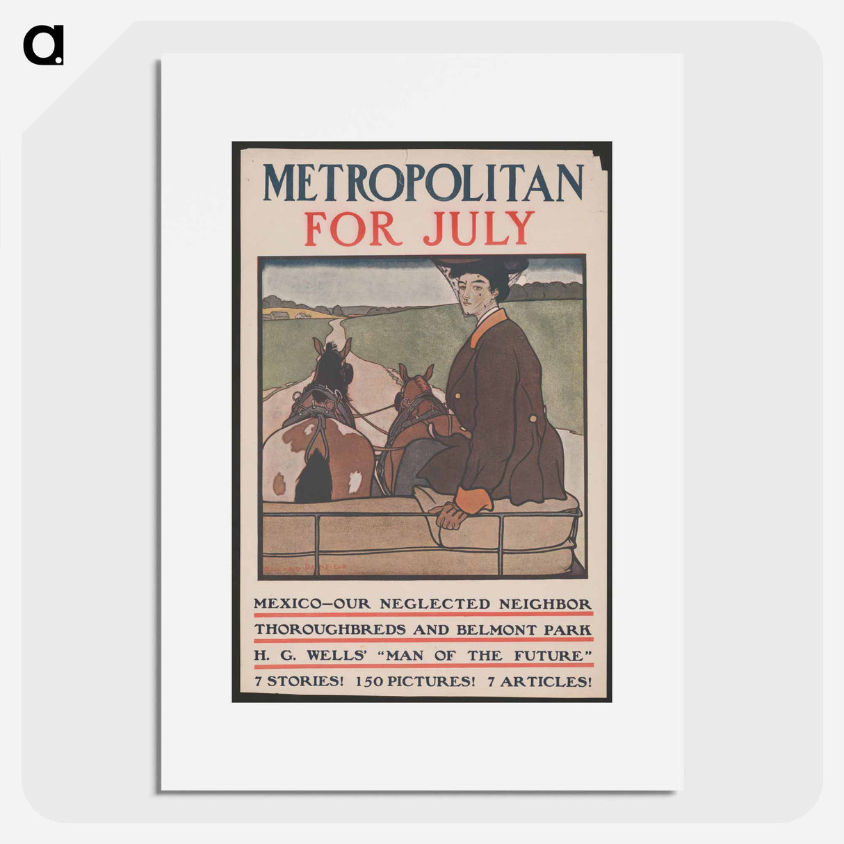 Metropolitan for July - Edward Penfield Poster.