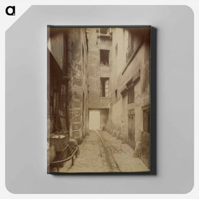 アートパネル-Vieille Cour, 22 Rue Quincampoix
 - ウジェーヌ アジェ Canvas.
