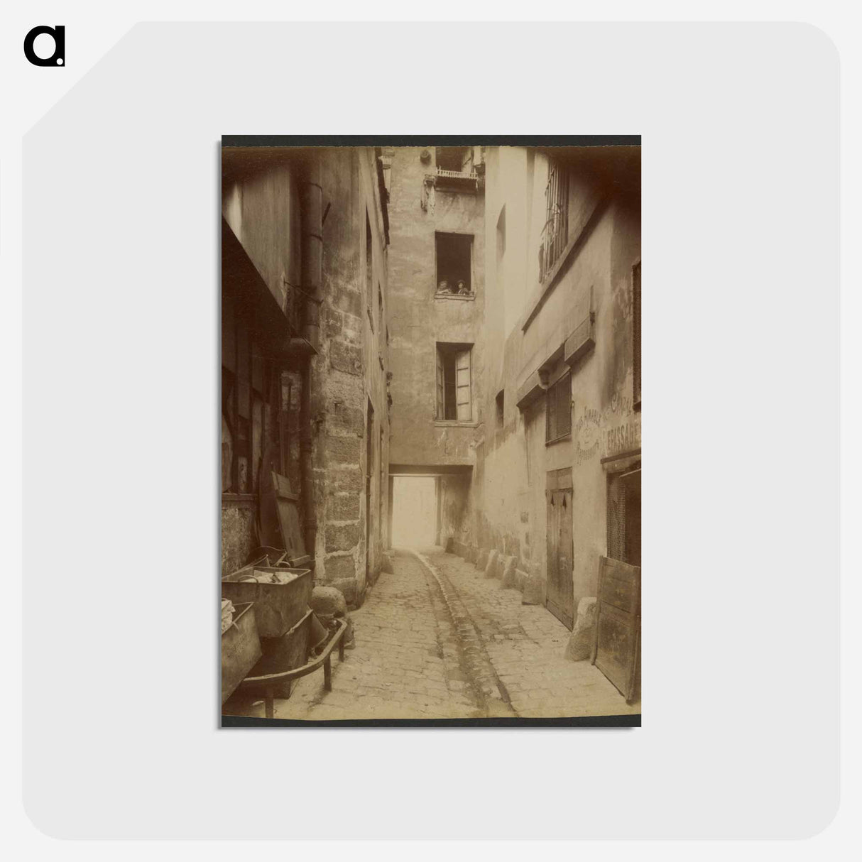アートポストカード-Vieille Cour, 22 Rue Quincampoix
 - ウジェーヌ アジェ Postcard.