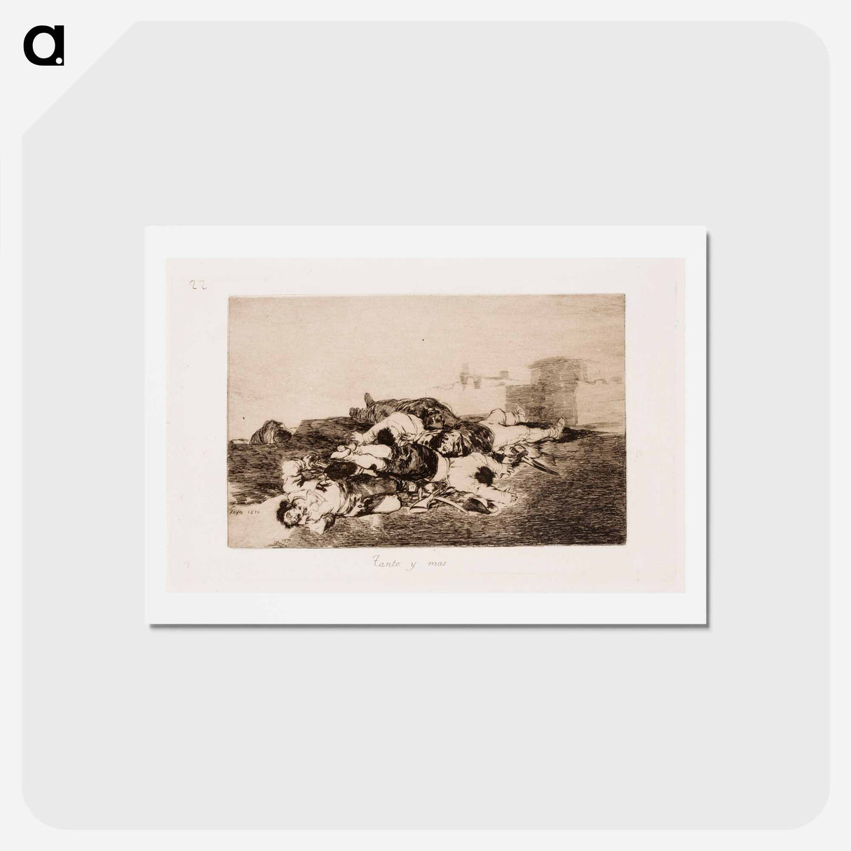 アートポストカード-Niin paljon ja vielä enemmän (tanto y mas) - フランシスコ デ ゴヤ Postcard.