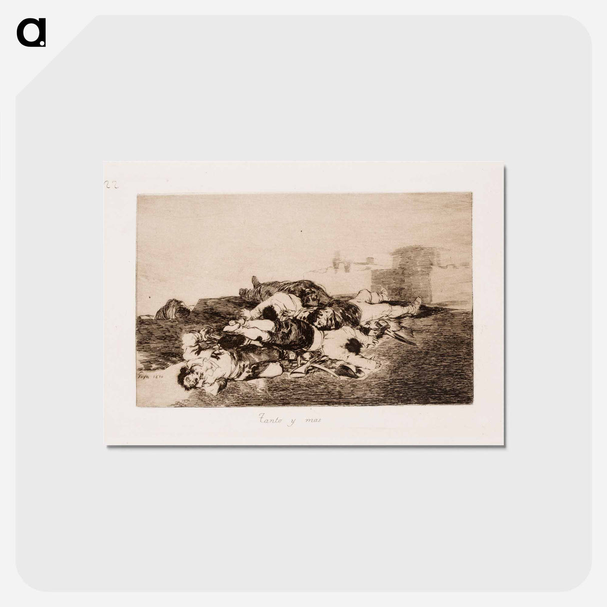 アートポストカード-Niin paljon ja vielä enemmän (tanto y mas) - フランシスコ デ ゴヤ Postcard.
