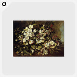 アートポストカード-Branch of apple blossoms - ギュスターヴ クールベ Postcard.