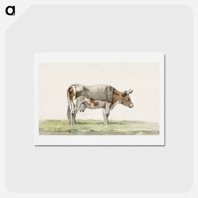 アートポストカード-Standing cow with blanket - ジャン ベルナール Postcard.