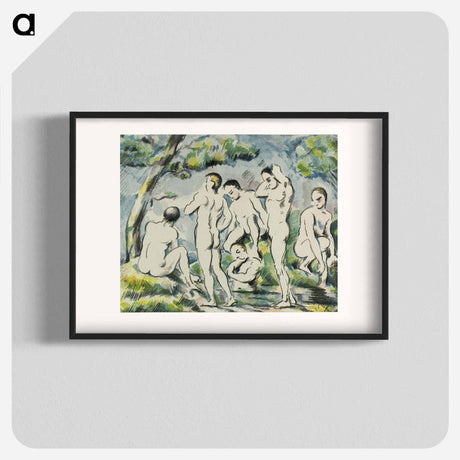 アートポスター-Bathers - ポール セザンヌ Poster.
