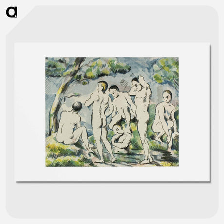 アートポスター-Bathers - ポール セザンヌ Poster.