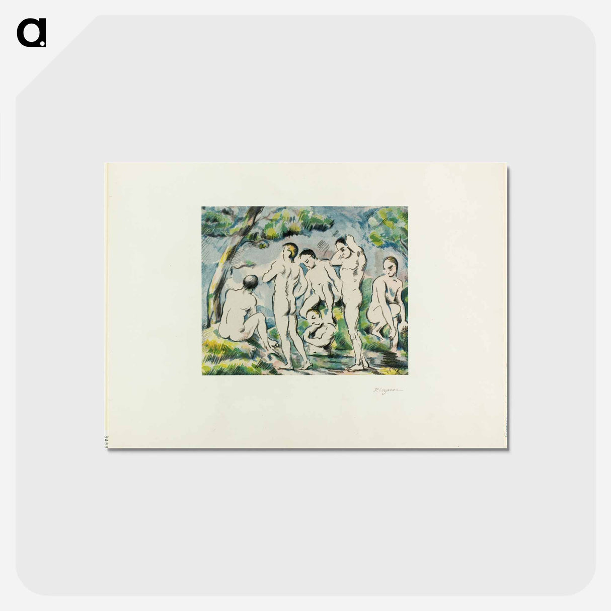 アートポストカード-Bathers - ポール セザンヌ Postcard.