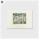 アートポストカード-Bathers - ポール セザンヌ Postcard.