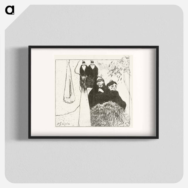 アートポスター-Unmarried Old Women in Arles - ポール ゴーギャン Poster.