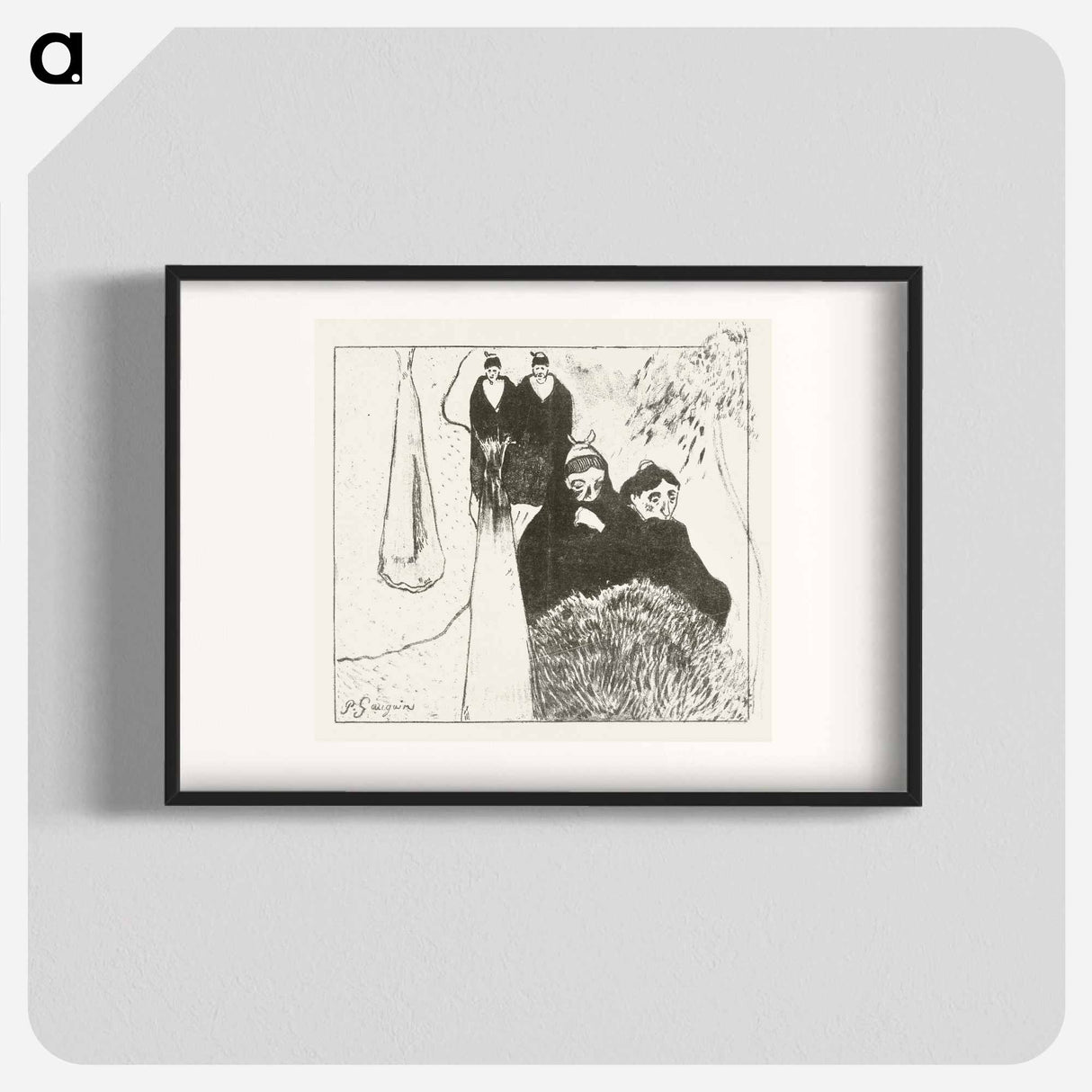 Unmarried Old Women in Arles - ポール ゴーギャン Poster.