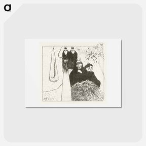 アートポストカード-Unmarried Old Women in Arles - ポール ゴーギャン Postcard.