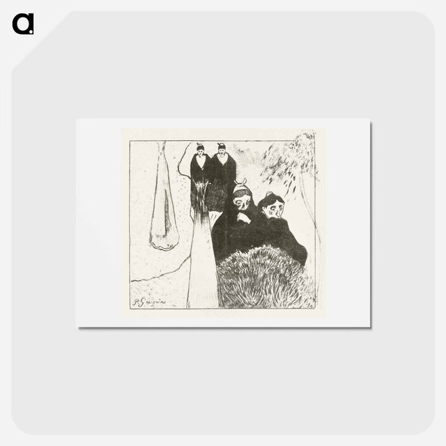 アートポストカード-Unmarried Old Women in Arles - ポール ゴーギャン Postcard.