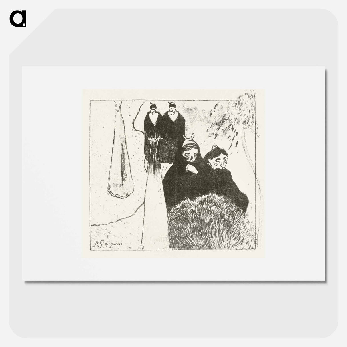 Unmarried Old Women in Arles - ポール ゴーギャン Poster.