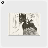 アートポストカード-Unmarried Old Women in Arles - ポール ゴーギャン Postcard.
