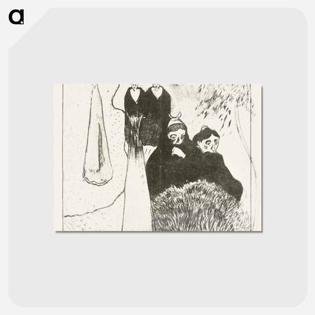 アートポストカード-Unmarried Old Women in Arles - ポール ゴーギャン Postcard.