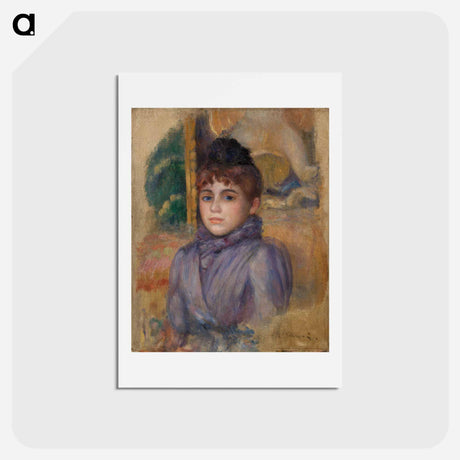 アートポストカード-Portrait of a Young Woman - ピエール オーギュスト ルノワール Postcard.