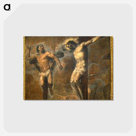 アートポストカード-Christ and the Good Thief - ティツィアーノ ヴェチェッリオ Postcard.