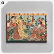 アートパネル-Actors Ichikawa Kodanji IV and Iwai Kumesaburo in the Play Nani Takashima Ryuta Jitsuroku
 - 歌川 国貞 Canvas.