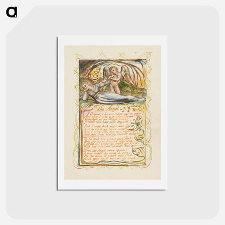 アートポストカード-Songs of Innocence and of Experience: The Angel - ウィリアム ブレイク Postcard.