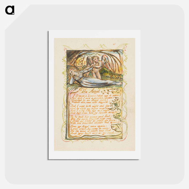 アートポストカード-Songs of Innocence and of Experience: The Angel - ウィリアム ブレイク Postcard.