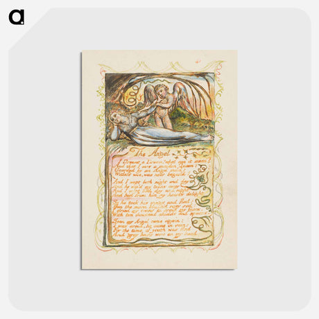アートポストカード-Songs of Innocence and of Experience: The Angel - ウィリアム ブレイク Postcard.
