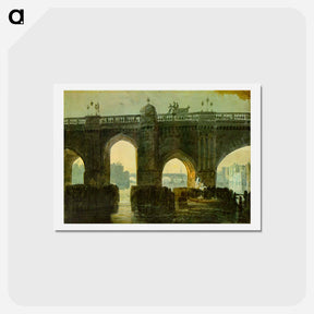 アートポストカード-Old London Brige - ウィリアム ターナー Postcard.
