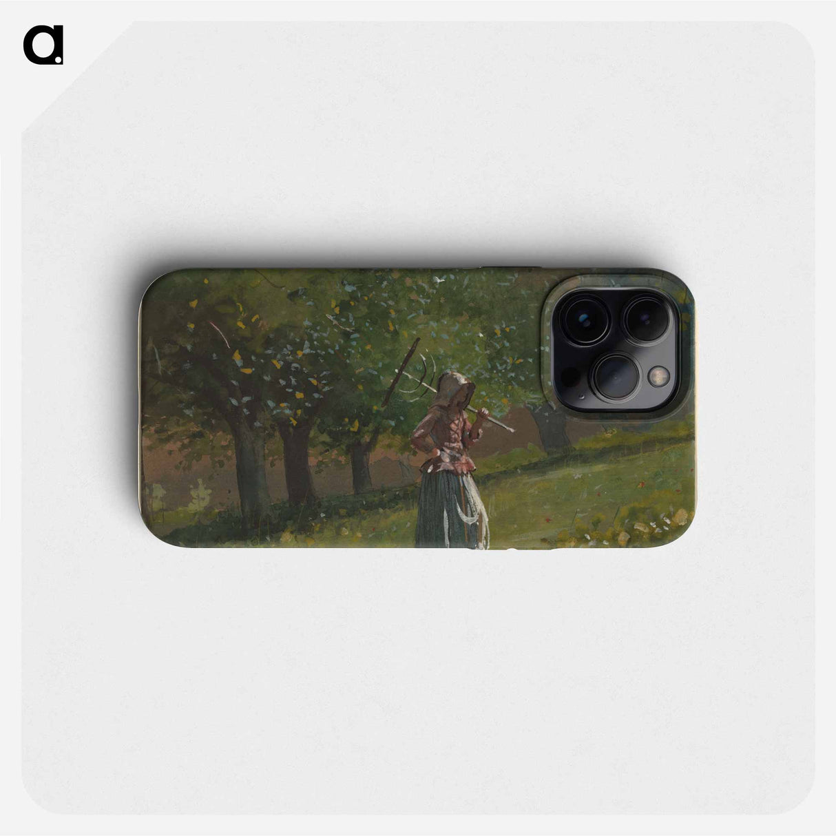 Girl with Hay Rake - Winslow Homer Phone Case.