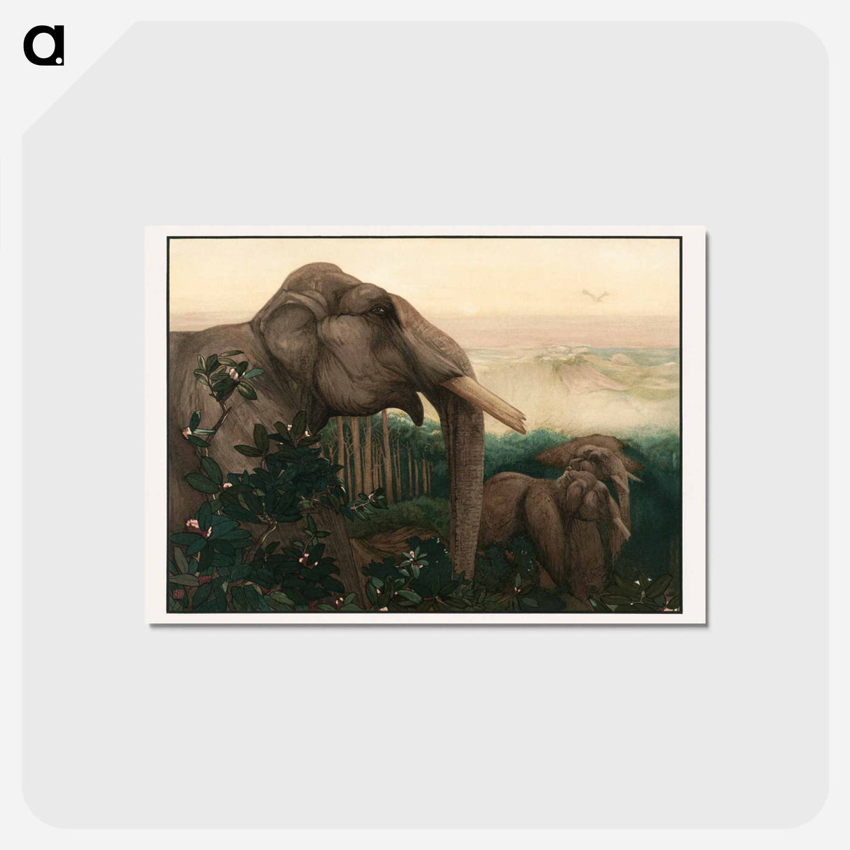 アートポストカード-Toomai of the Elephants
 - ボストン公共図書館 Postcard.
