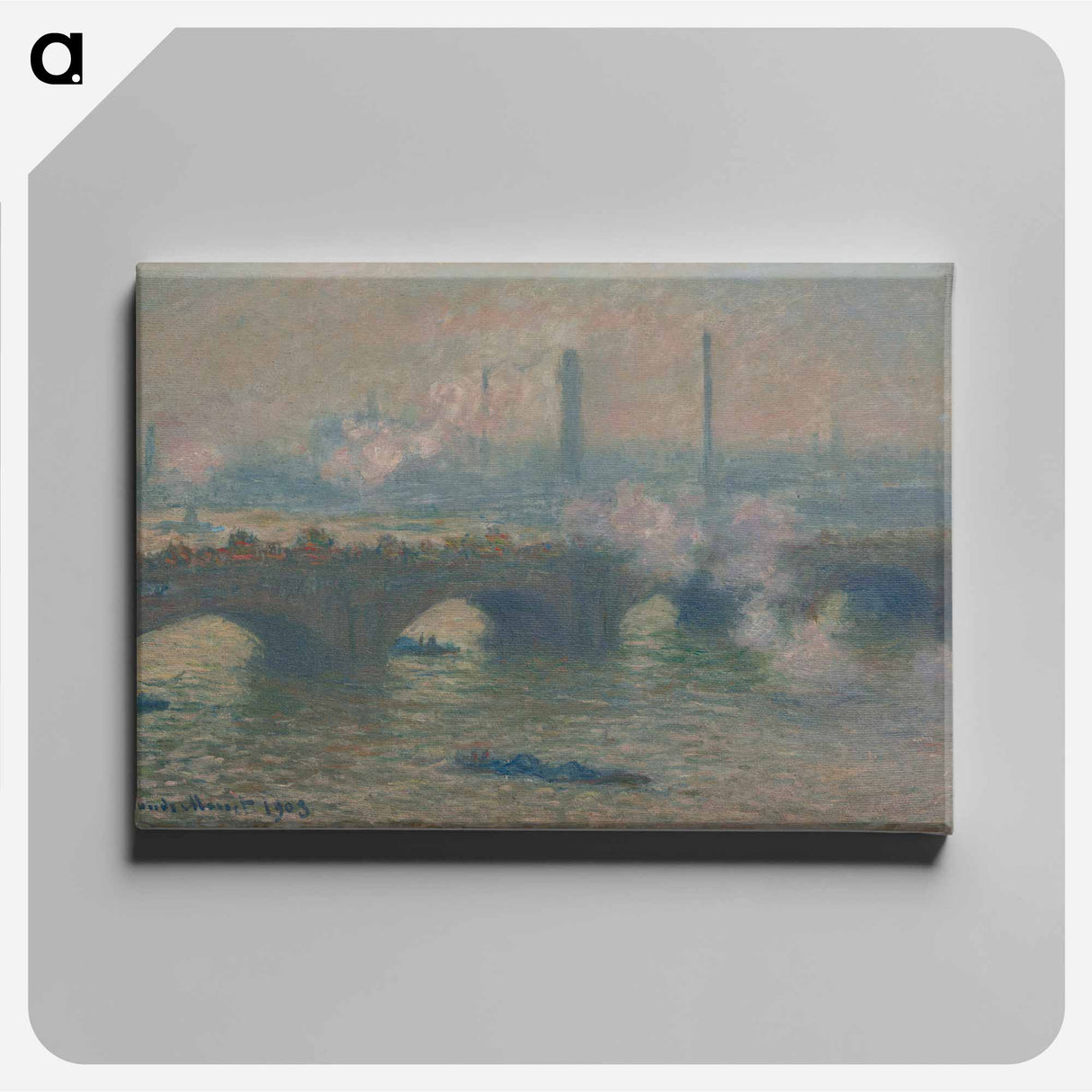 Waterloo Bridge, Gray Day - Claude Monet Canvas.