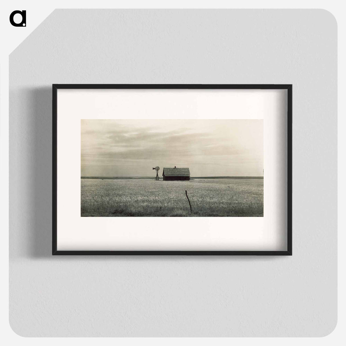 Abandoned Farm in Mechanized Wheat Fields, Oklahoma - Dorothea Lange Poster.