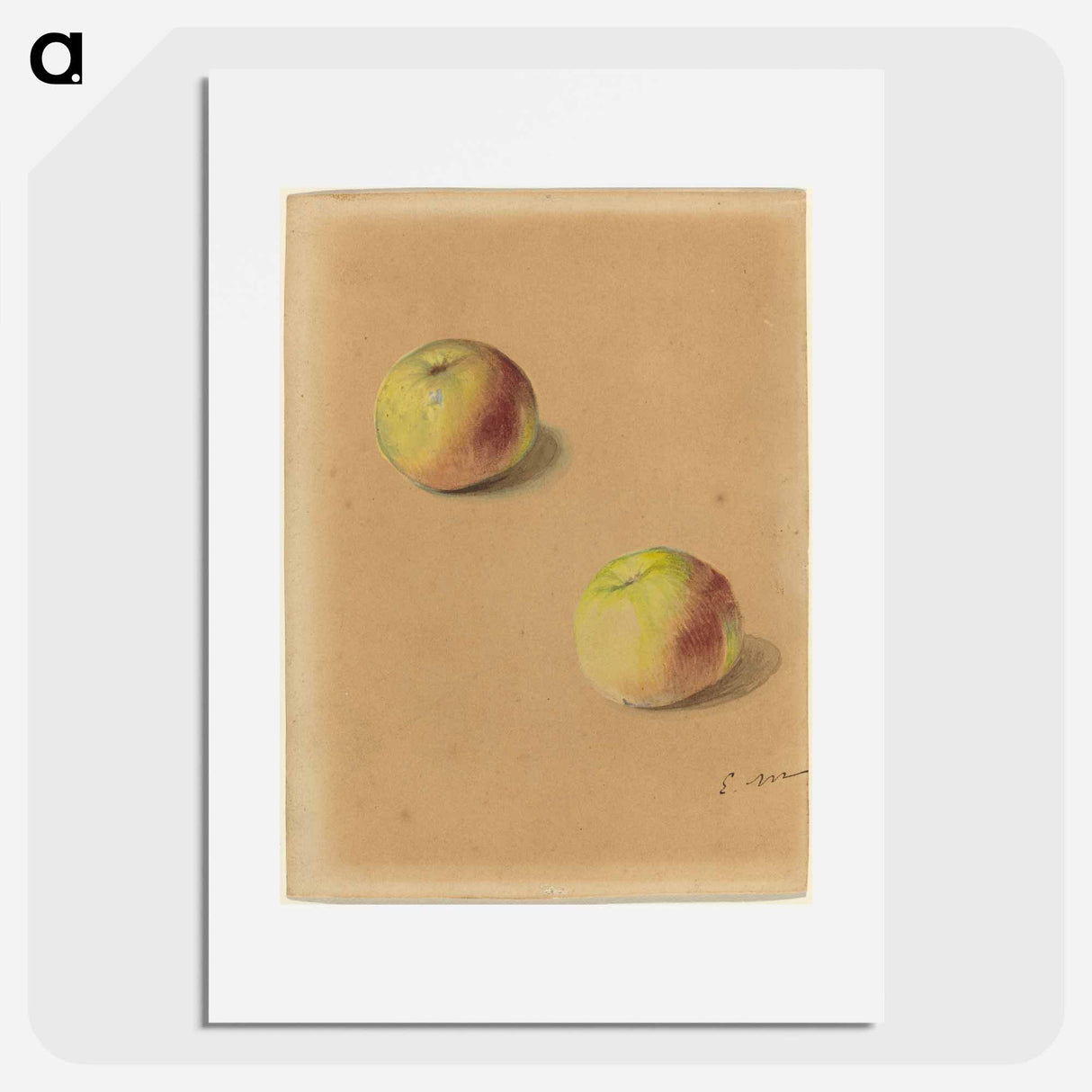 Two Apples - Edouard Manet Poster.