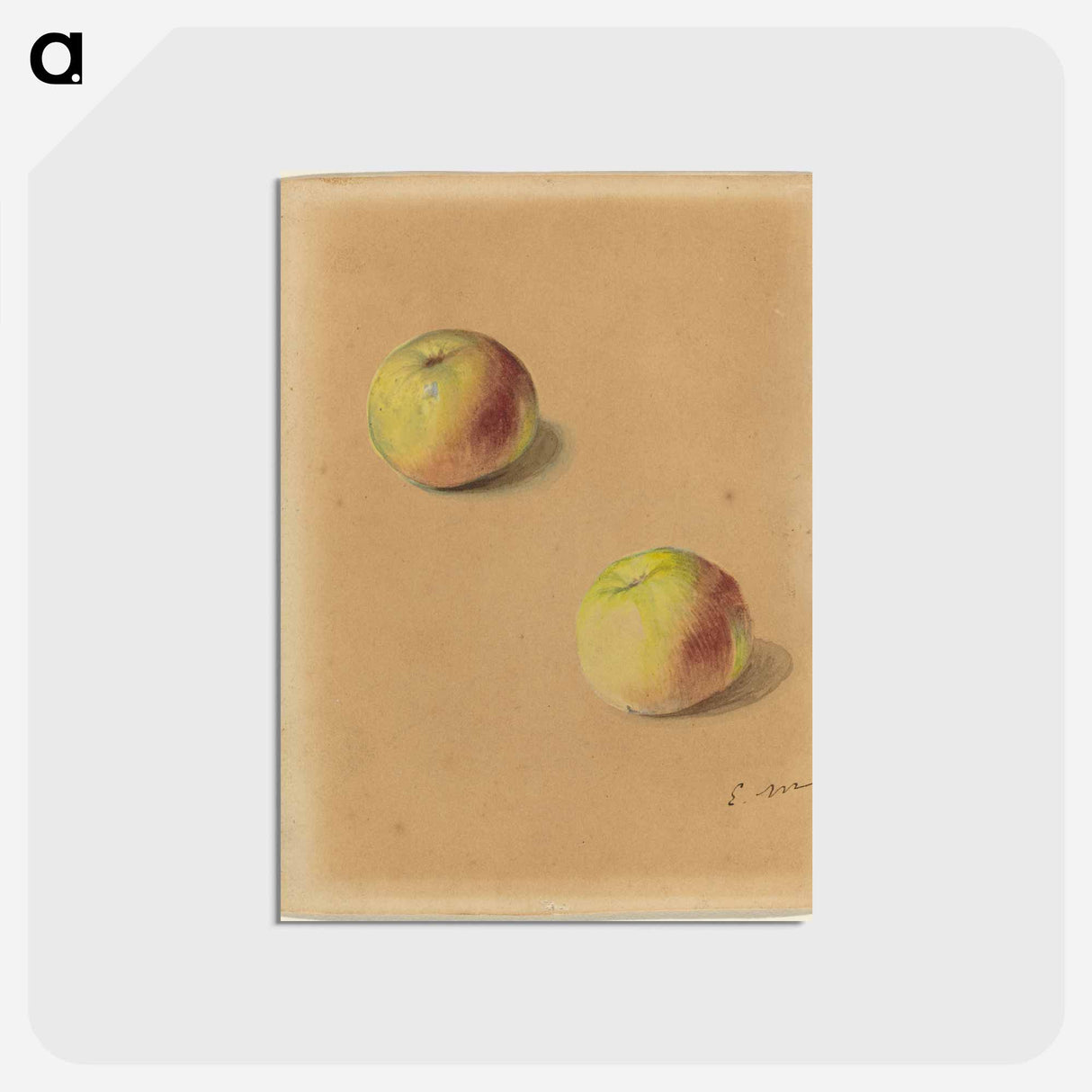 アートポストカード-Two Apples - エドゥアール マネ Postcard.