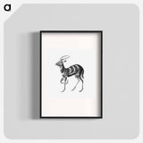 Vintage antelope wildlife illustration - エルンスト ヘッケル Poster.