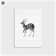 アートポストカード-Vintage antelope wildlife illustration - エルンスト ヘッケル Postcard.