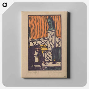 アートパネル-Head Waiter in Café - エルンスト ルートヴィヒ キルヒナー Canvas.