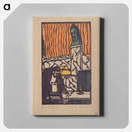 アートパネル-Head Waiter in Café - エルンスト ルートヴィヒ キルヒナー Canvas.