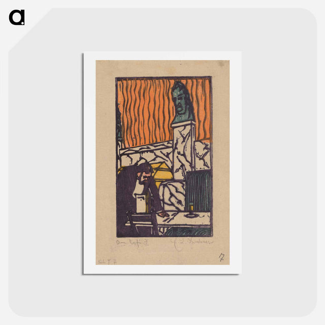 アートポストカード-Head Waiter in Café - エルンスト ルートヴィヒ キルヒナー Postcard.