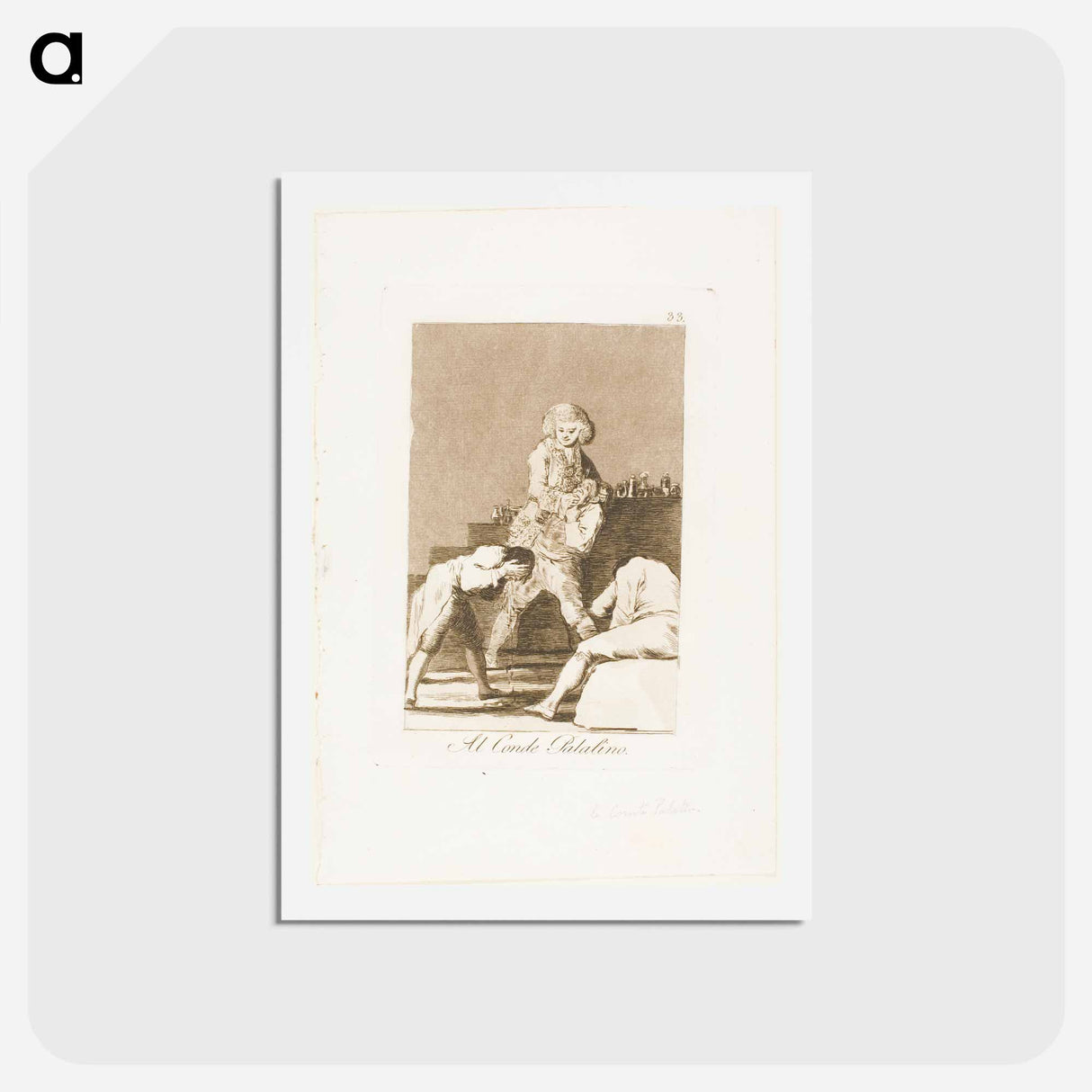アートポストカード-To the Count Palatine or Count of the Palate - フランシスコ デ ゴヤ Postcard.