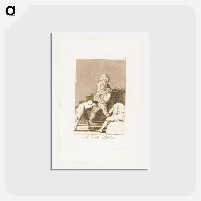 アートポストカード-To the Count Palatine or Count of the Palate - フランシスコ デ ゴヤ Postcard.