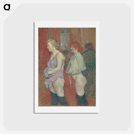 アートポストカード-Rue des Moulins - アンリ ド トゥールーズ ロートレック Postcard.