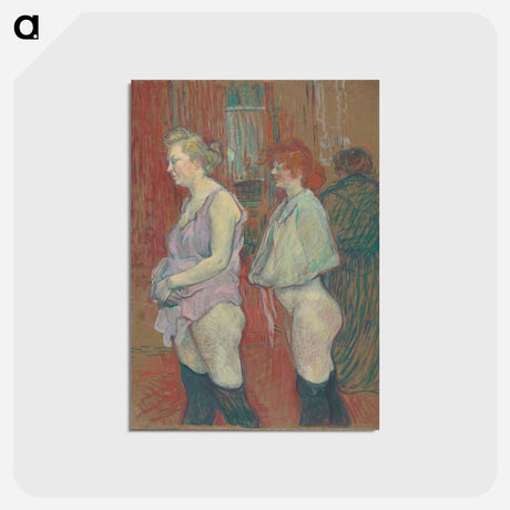 アートポストカード-Rue des Moulins - アンリ ド トゥールーズ ロートレック Postcard.