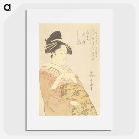 アートポスター-Prostitute Hanaōgi of the Ōgiya House - 喜多川 歌麿 Poster.