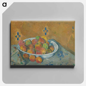 アートパネル-The Plate of Apples - ポール セザンヌ Canvas.