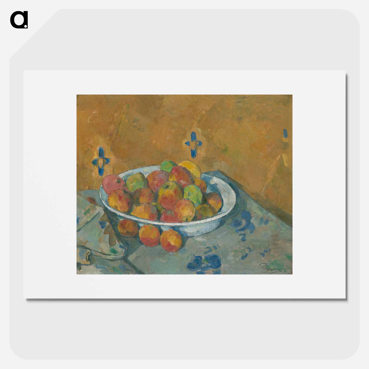 The Plate of Apples - Paul Cezanne Poster.