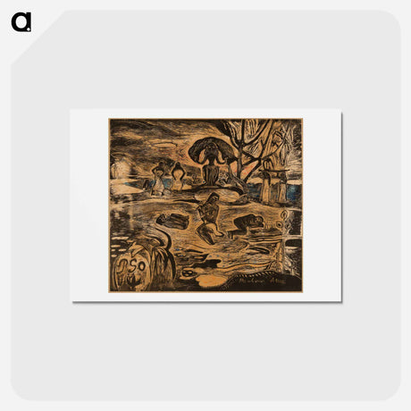 アートポストカード-Day of the God - ポール ゴーギャン Postcard.